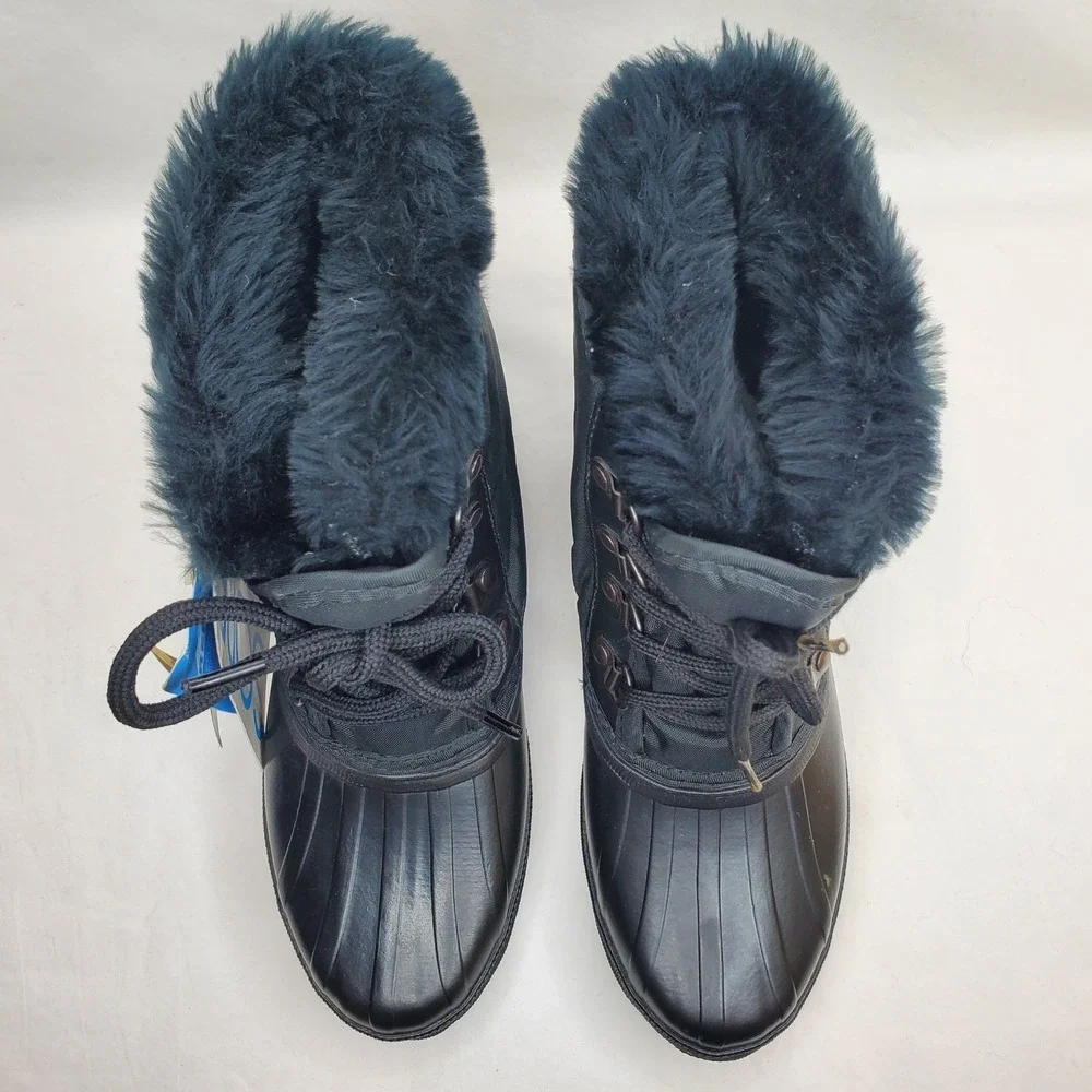 NWT VTG SOREL KAUFMAN Canadian WOMENS 5 BLACK INSULATED WATERPROOF WINTER BOOTS